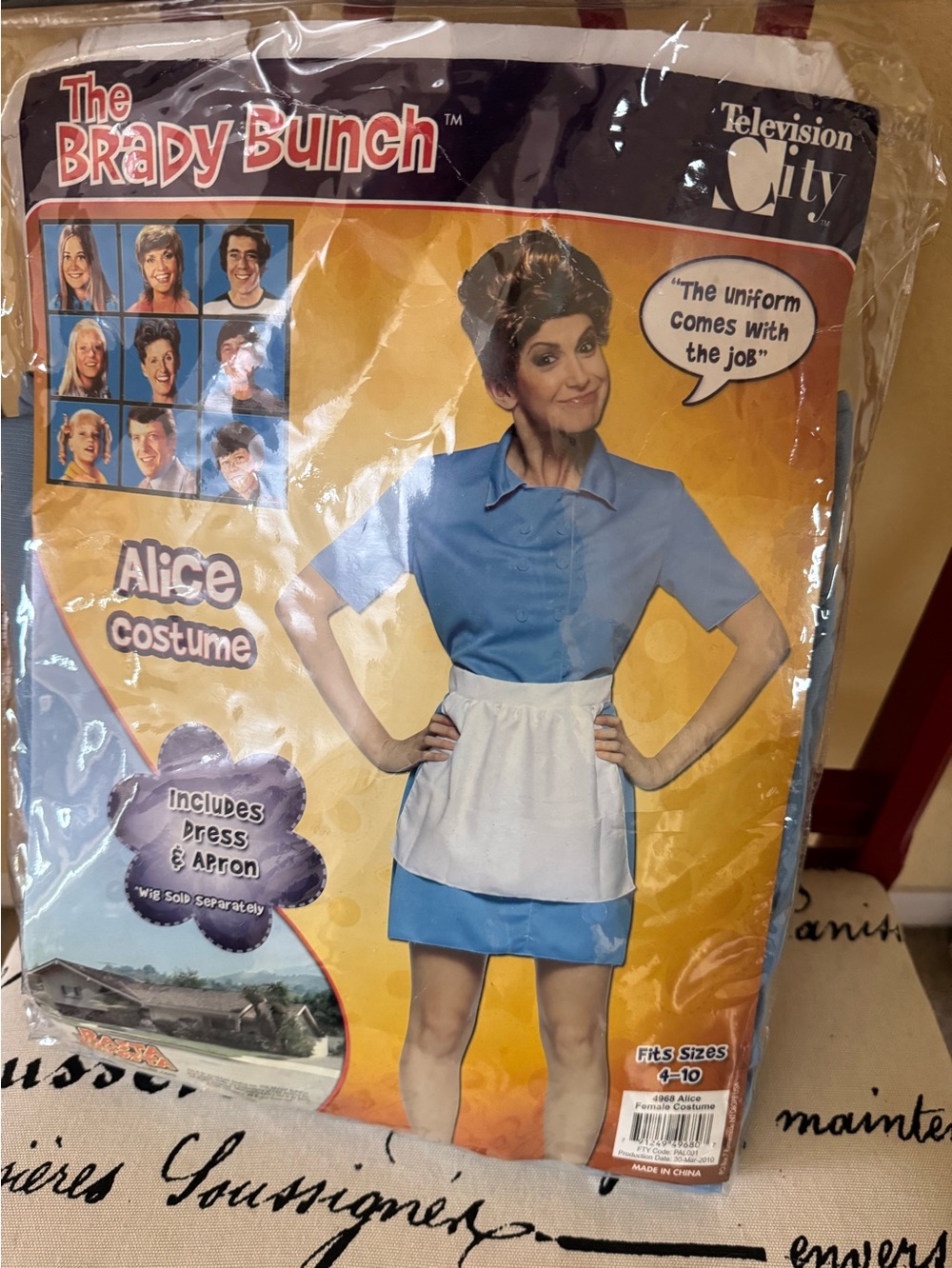 The Brady Bunch Alice Costume New Fits Size 4-10